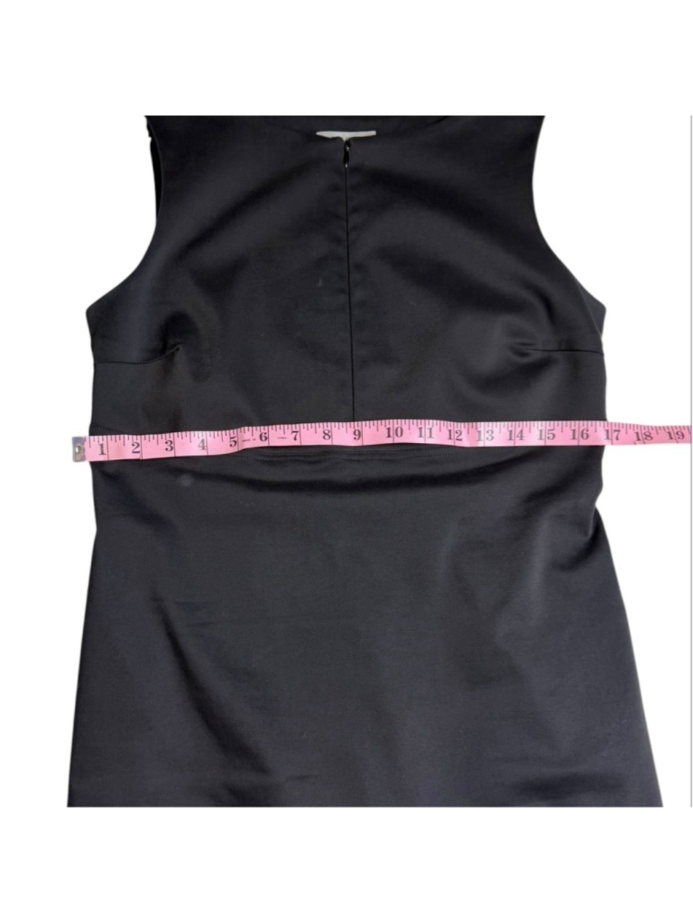 Sarah Pacini Black Sleeveless Sheath Dress Women’s Size Medium Minimalist LBD - Picture 7 of 8